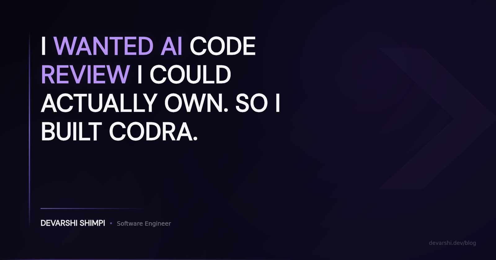I Wanted AI Code Review I Could Actually Own. So I Built Codra.